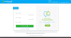 Desktop Screenshot of login.practicesuite.com
