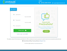 Tablet Screenshot of login.practicesuite.com